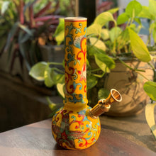 Load image into Gallery viewer, Minh Le Studio Famille Jaune hand painted ceramic yellow bong waterpipe
